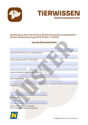 Sachkundenachweis bei Gibpfote.at